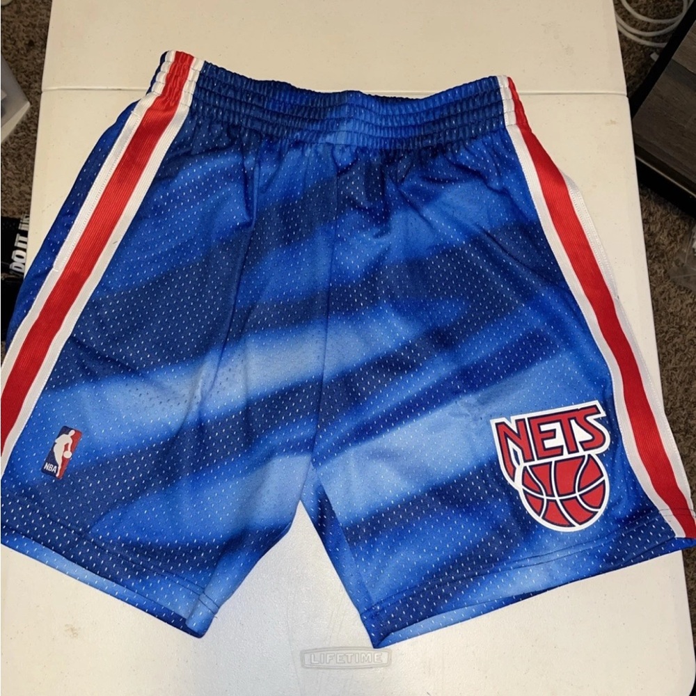 NWT In Bag Men's M Mitchell & Ness New Jersey/Brooklyn Nets Basketball Shorts